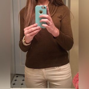 LOFT loose/cowl neck olive green sweater XS